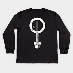 Guitar Is Female Kids Long Sleeve T-Shirt